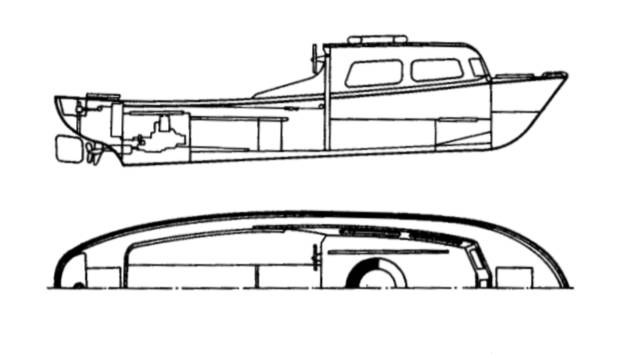 Водоизмещающий туристский катер