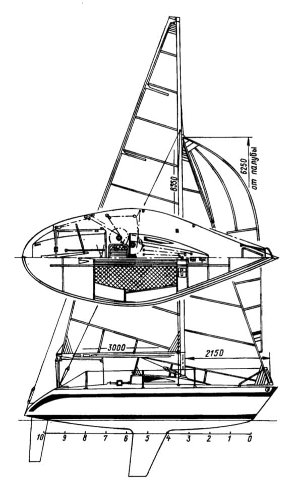 Яхта-минитонник "Револьвер"